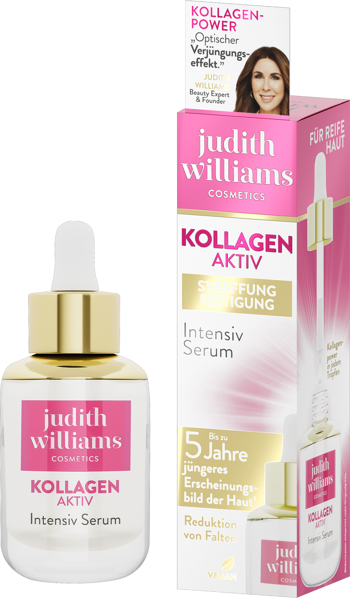 6_Judith_Williams_Kollagen_aktiv_intensiv_Serum_Verpackung_und_Flasche © BIPA