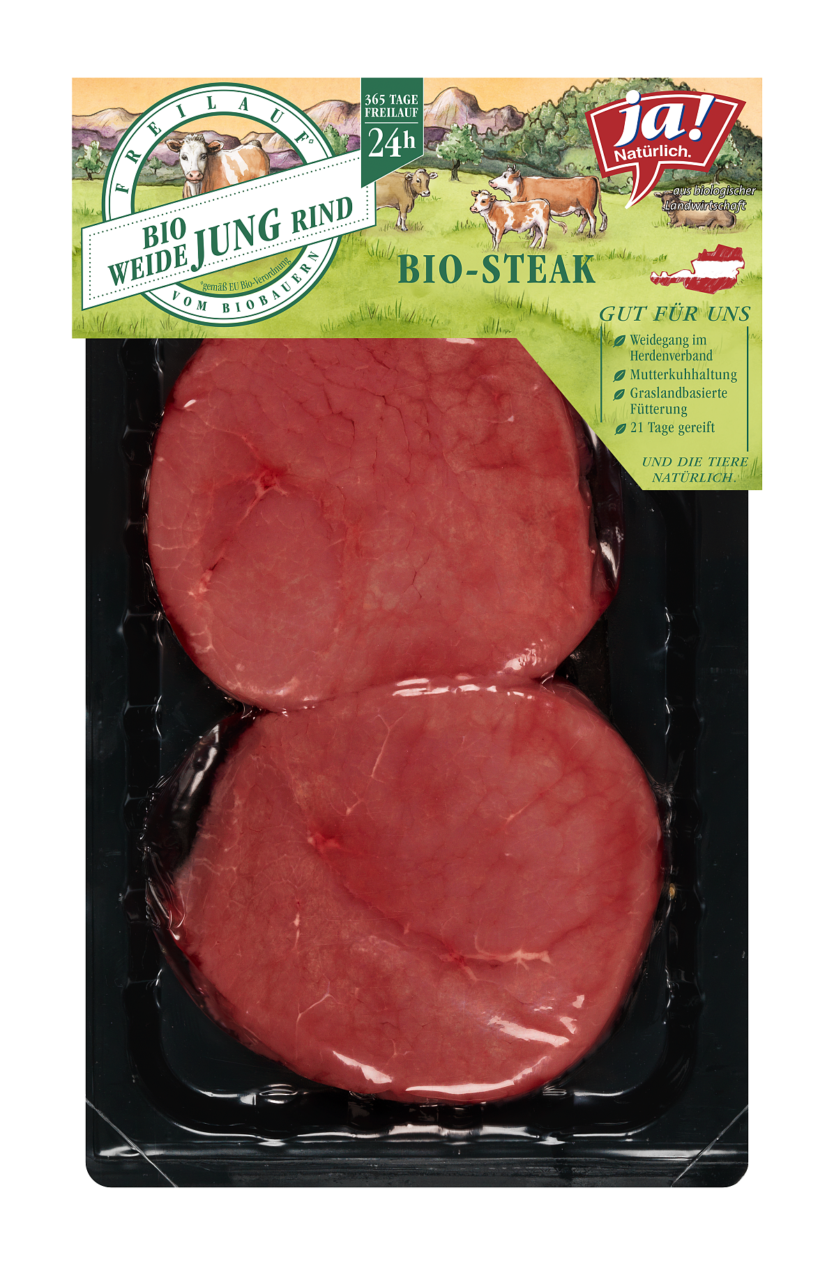 Ja! Natürlich WeideJUNGrind Minutensteak Packshot